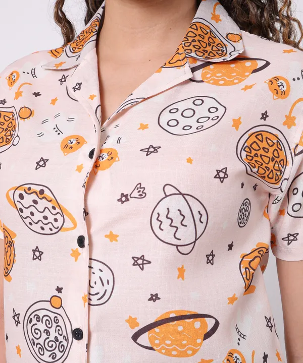 Peach_Cotton_Slub_Space_Printed_Peach_Casual_Shirt_For_Women