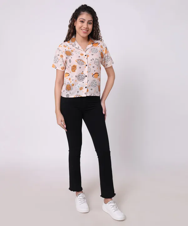 Peach_Cotton_Slub_Space_Printed_Peach_Casual_Shirt_For_Women