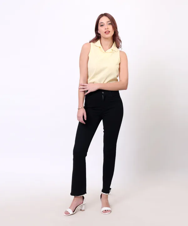 Lemon_And_White_Cotton_Lemon_White_Striped_Asymmetric_Hem_Shirt_Collar_Top_For_Women