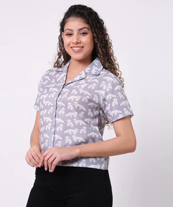 Grey_Cotton_Slub_Kitty_Printed_Regular_Fit_Casual_Shirt_For_Women