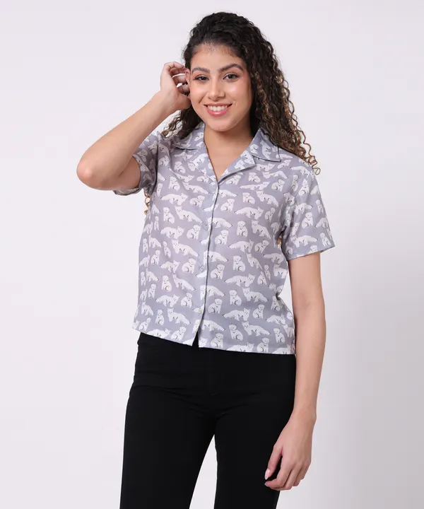 Grey_Cotton_Slub_Kitty_Printed_Regular_Fit_Casual_Shirt_For_Women
