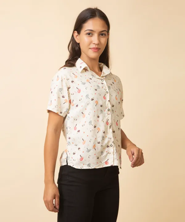 Cream_Rayon_Botanical_Printed_Rayon_Casual_Shirt_For_Women