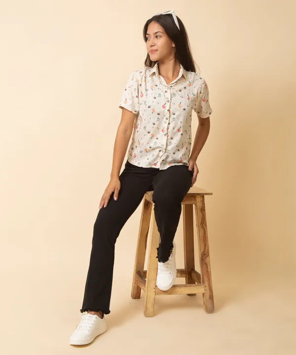 Cream_Rayon_Botanical_Printed_Rayon_Casual_Shirt_For_Women