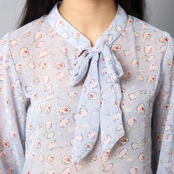 Light_Blue_Georgette_Floral_Printed_Top_For_Women