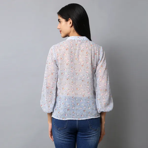Light_Blue_Georgette_Floral_Printed_Top_For_Women