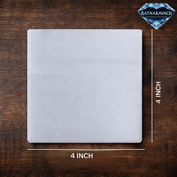 White_Square_Selenite_Plain_Plate_For_Unisex