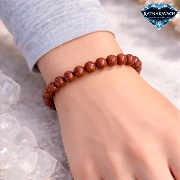 Brick_Red_Natural_Jasper_Beads_With_Elastic_Thread_Bracelet_For_Unisex