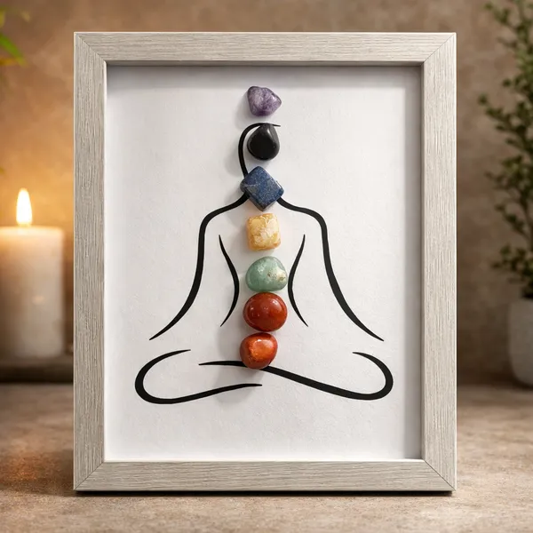 Multicolor_Mix_Natural_Chakra_Stones_In_Frame_For_Unisex