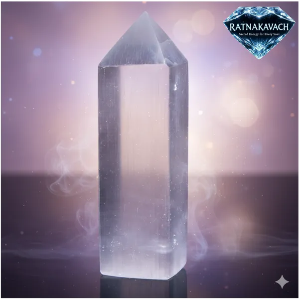 White_Natural_Selenite_Plain_Tower_For_Unisex