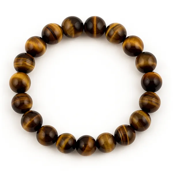 Golden_Brown_Natural_Tiger_Eye_Beads_With_Elastic_Thread_Bracelet_For_Unisex