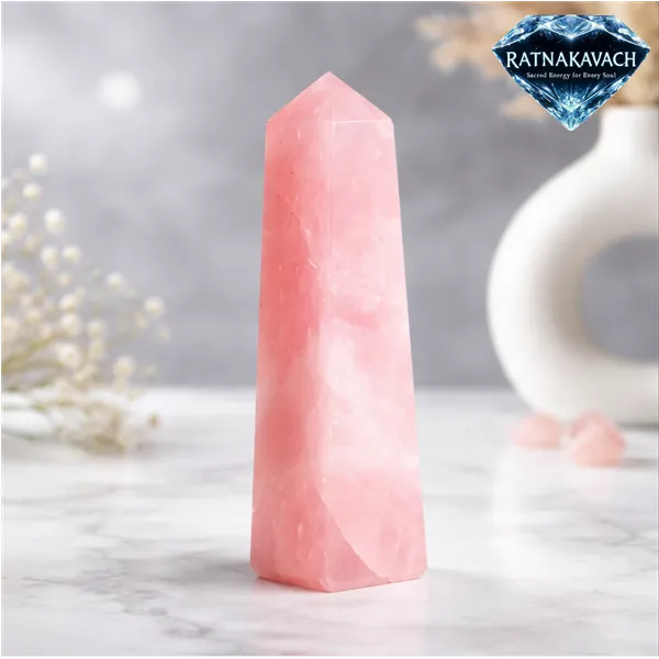 Light_Pink_Natural_Rose_Quartz_Tower_For_Unisex