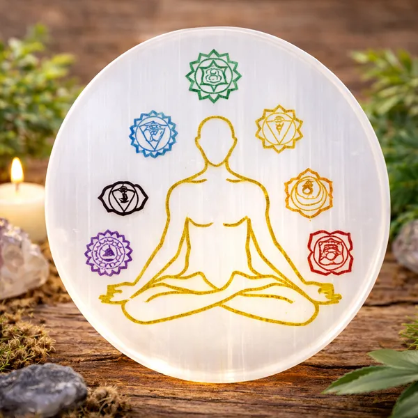 White_Natural_Selenite_With_Engraved_Chakra_Symbols_Plate_For_Unisex