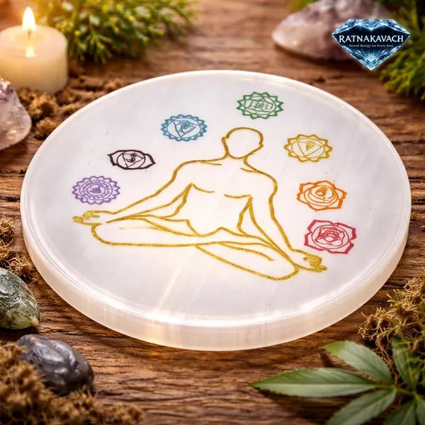 White_Natural_Selenite_With_Engraved_Chakra_Symbols_Plate_For_Unisex