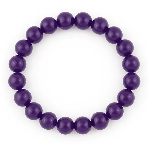 Purple_Natural_Amethyst_Beads_With_Elastic_Thread_Bracelet_For_Unisex