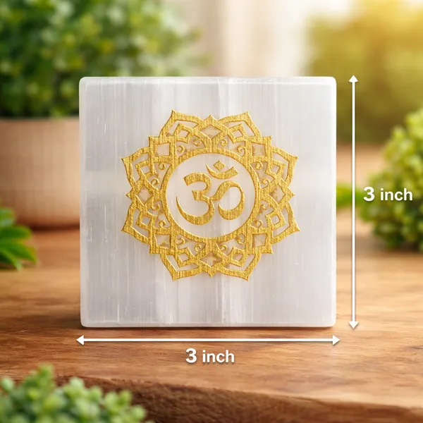 White_Natural_Selenite_With_Printed_Om_Symbol_Plate_For_Unisex
