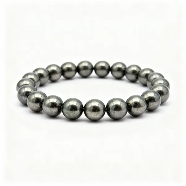 Golden_Metallic_Natural_Pyrite_Beads_With_Elastic_Thread_Bracelet_For_Unisex