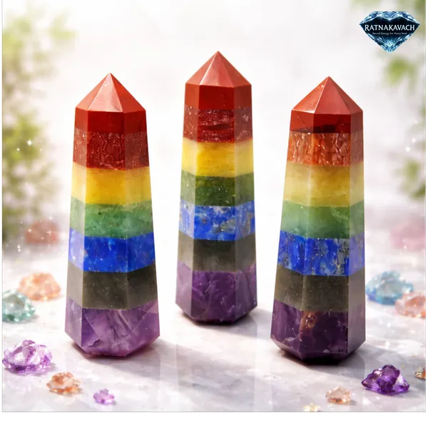 Multicolor_Mix_Natural_Chakra_Stones_Pencil_Tower_For_Unisex