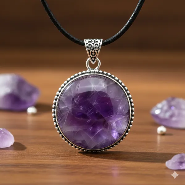 Purple_Natural_Amethyst_Stone_Pendant_For_Unisex