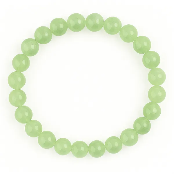 Green_Natural_Aventurine_Beads_With_Elastic_Thread_Bracelet_For_Unisex