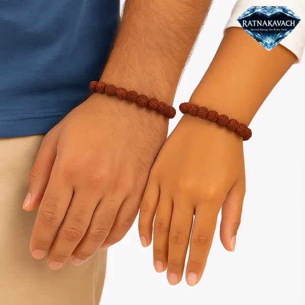 Brown_Natural_5_Mukhi_A_Beads_With_Elastic_Thread_Bracelet_For_Unisex