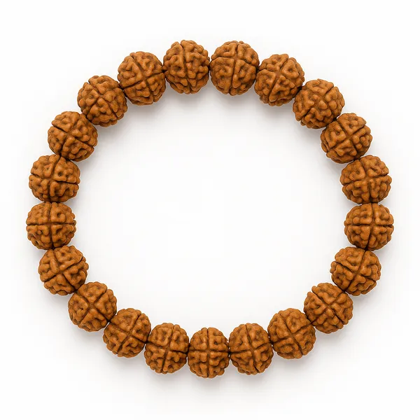 Brown_Natural_5_Mukhi_A_Beads_With_Elastic_Thread_Bracelet_For_Unisex