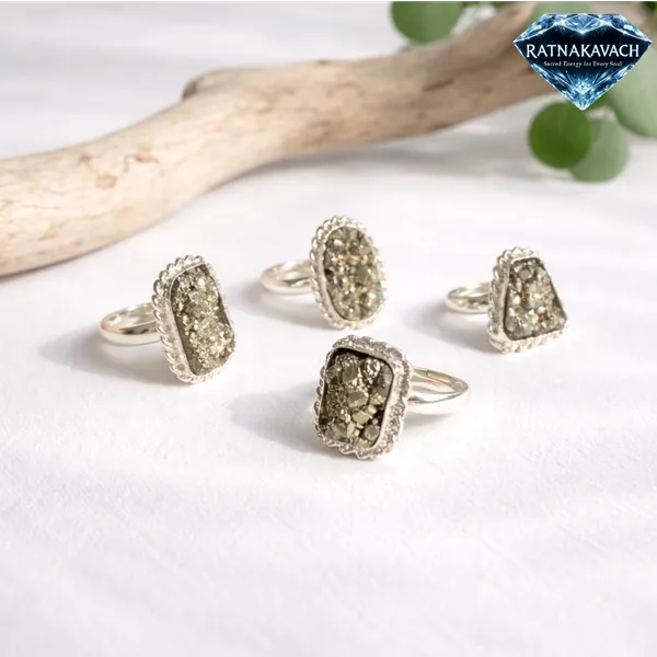 Golden_Metallic_Natural_Pyrite_Stone_With_Adjustable_Metal_Ring_Pyrite_Ring_For_Unisex
