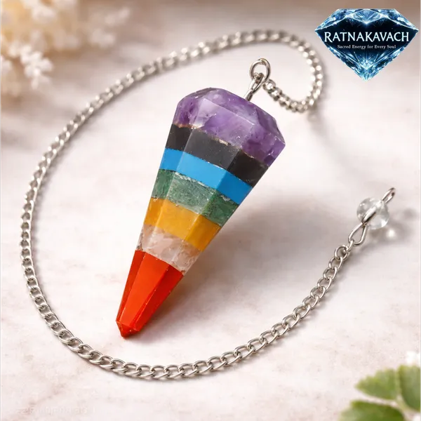 Multicolor_Mix_Natural_Chakra_Stones_With_Metal_Chain_Pendulum_For_Unisex