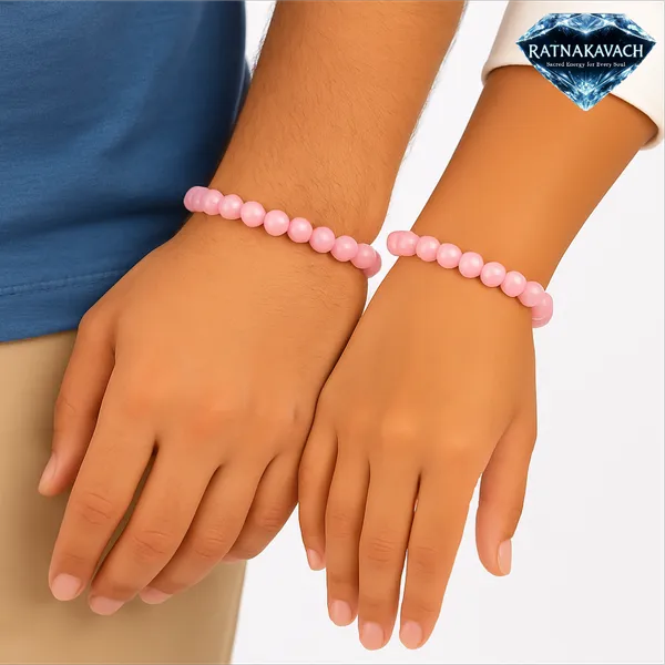 Light_Pink_Natural_Rose_Quartz_Beads_With_Elastic_Thread_Bracelet_For_Unisex
