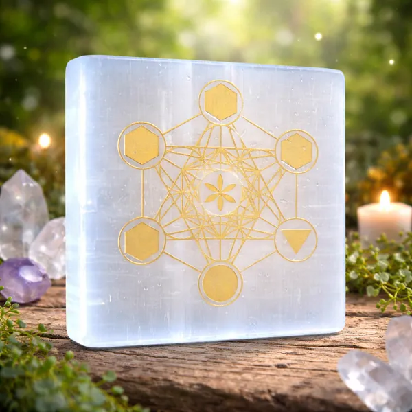 White_Natural_Selenite_With_Printed_Urja_Yantra_Plate_For_Unisex
