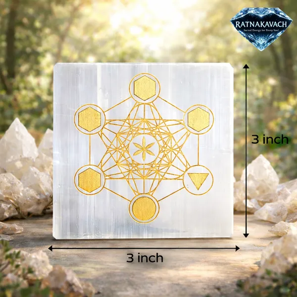 White_Natural_Selenite_With_Printed_Urja_Yantra_Plate_For_Unisex