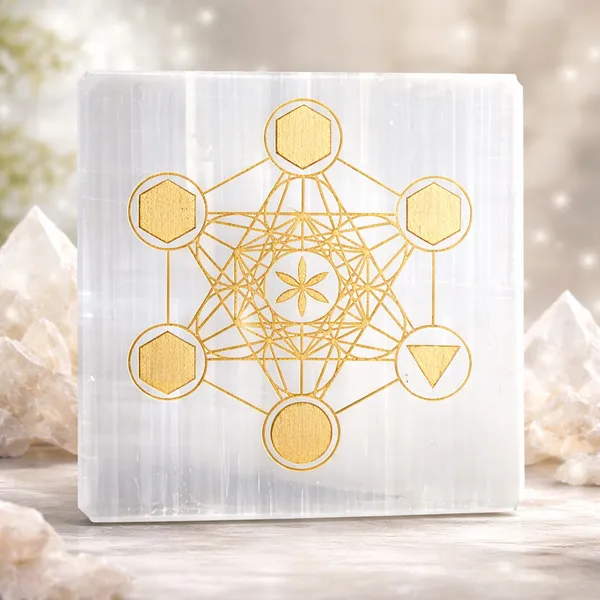 White_Natural_Selenite_With_Printed_Urja_Yantra_Plate_For_Unisex