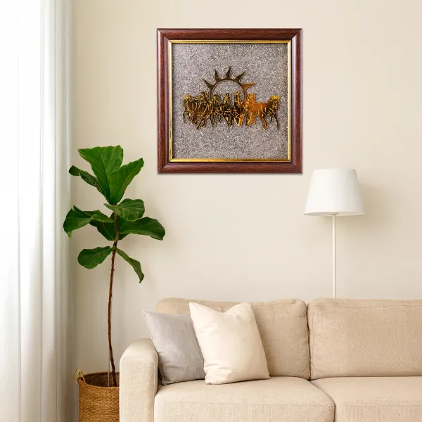 Golden_Metallic_Natural_Pyrite_Stones_In_Frame_For_Unisex