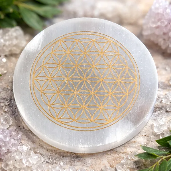 White_Round_Flower_Of_Life_Yantra_Selenite_Charging_Plate_For_Unisex