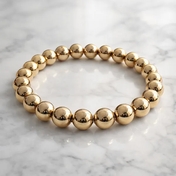 Golden_Metallic_Natural_Hematite_Beads_With_Elastic_Thread_Bracelet_For_Unisex