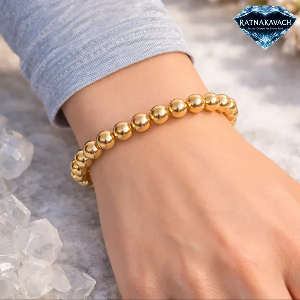 Golden_Metallic_Natural_Hematite_Beads_With_Elastic_Thread_Bracelet_For_Unisex