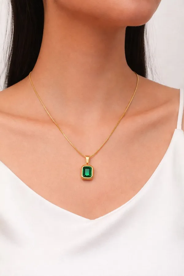 Gold_Heartline_And_Emerald_Necklace_For_Women_Combo_Pack_Of_2