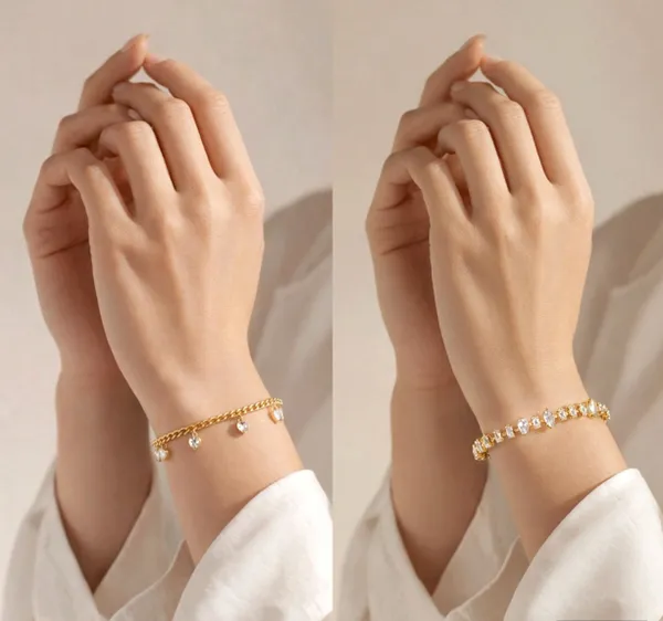 Gold_Tone_Tennis_And_Luna_Drop_Bracelet_For_Women_Combo_Set_Pack_Of_2