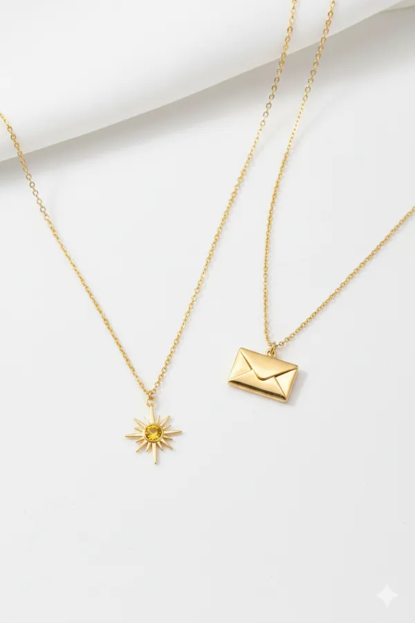 Forever_Message_And_Sunburst_Necklace_For_Women_Combo_Set_Pack_Of_2