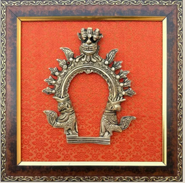 Orange_Brass_3D_Traditional_Indian_Metal_Arch_Decorative_Wall_Hanging_With_Peacock_Design