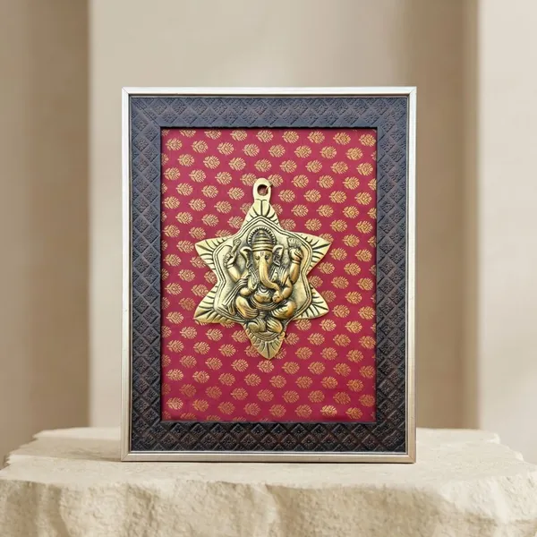 Pink_Brass_3D_Ganesha_Star_Frame_Wall_Hanging_Religious_Decorative_Art_Piece