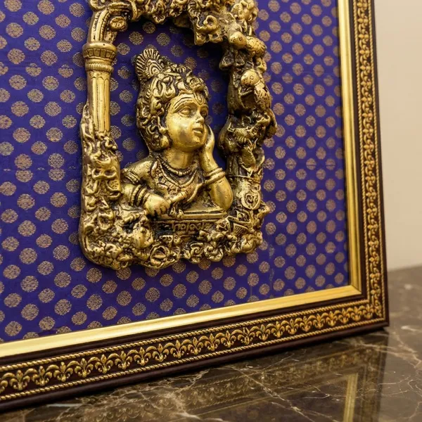 Purple_3D_Brass_Divine_Deity_Metal_Relief_Wall_Art_With_Ornate_Golden_Frame_Blue_Background