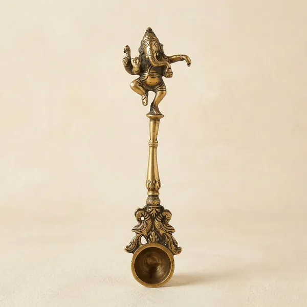 Blue_3D_Decorative_Brass_Ganesha_Pooja_Spoon_With_Ornate_Handle