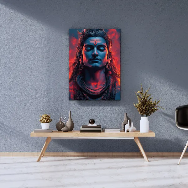 Multicolor_Bhole_Nath_Printed_Canvas_Print_Frame_|_Wall_Art_Gallery_Wrap