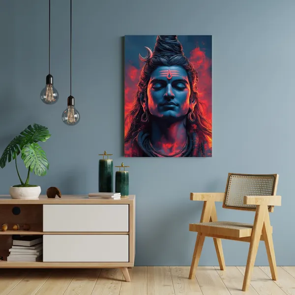Multicolor_Bhole_Nath_Printed_Canvas_Print_Frame_|_Wall_Art_Gallery_Wrap