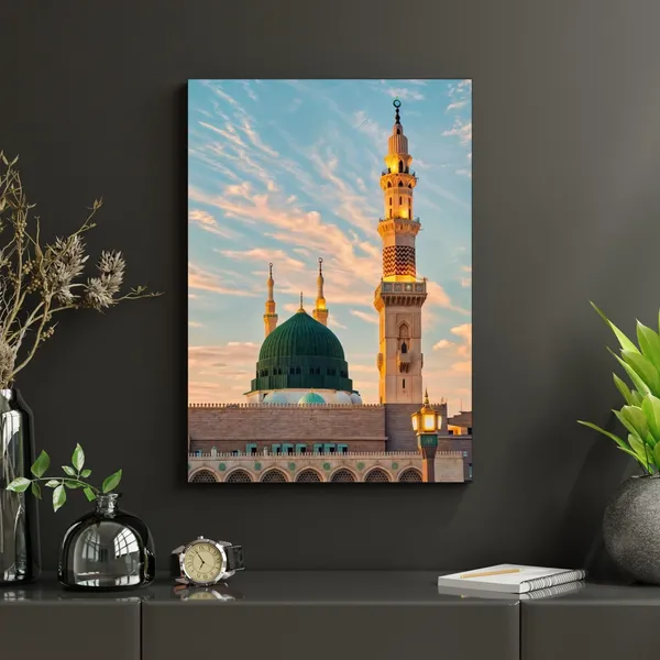Multicolor_Beautiful_Madina_Sharif_Islamic_Printed_Canvas_Print_Frame_|_Islamic_Wall_Art_Gallery_Wrap