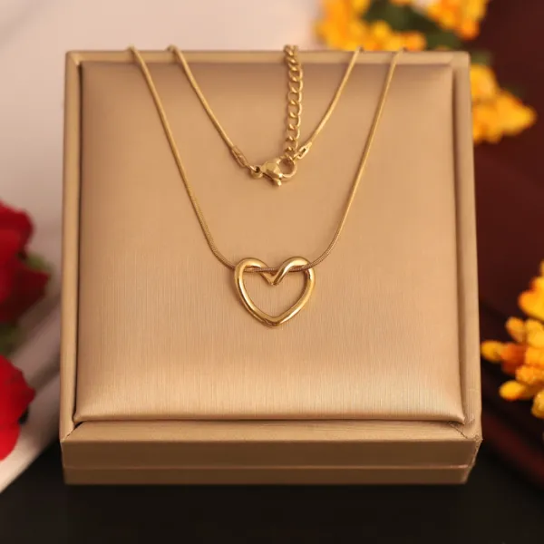 Heart_Shape_Gold_Plated_Necklace_|_For_Women