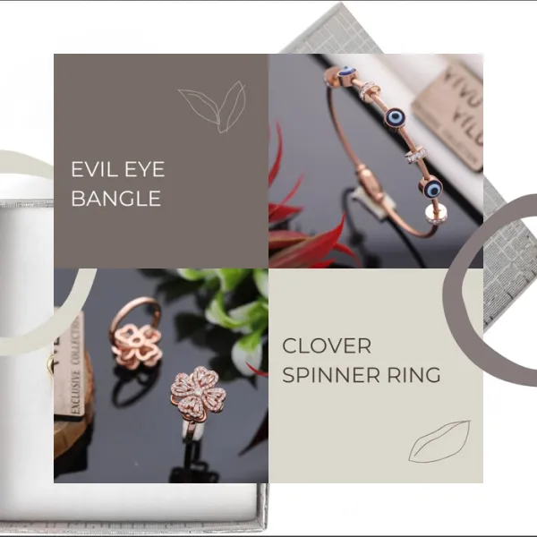 Combo_of_2_Evil_Eye_Bracelet_&_Clover_Spinner_Ring_Set_For_Women