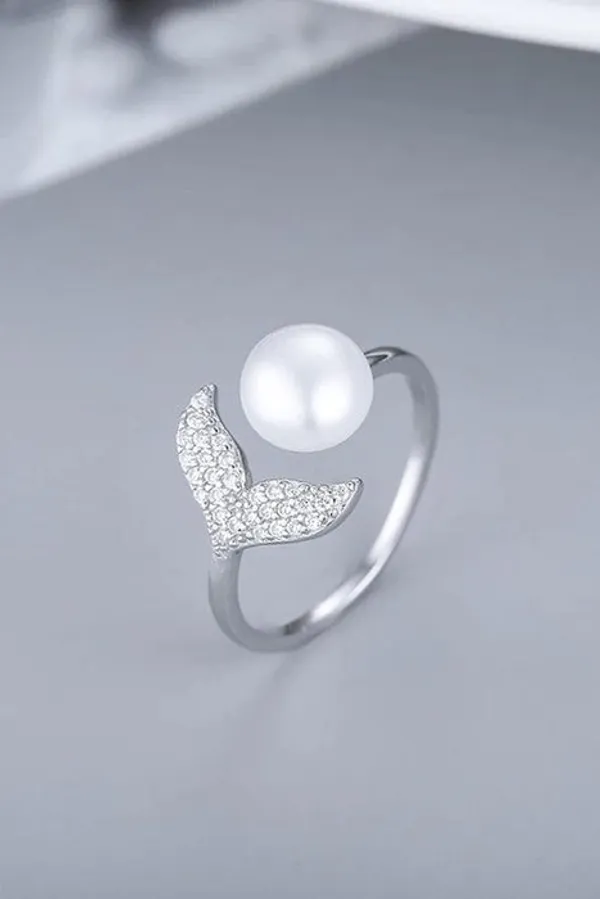 Silver_Mermaid_Tail_Design_Adjustable_Rings_For_Women