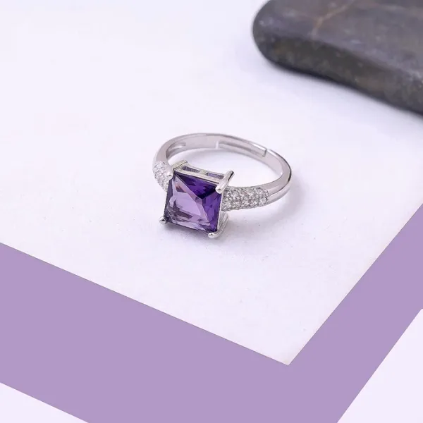 Purple_Cut_Stone_Adjustable_Split_Shank_Ring_For_Women