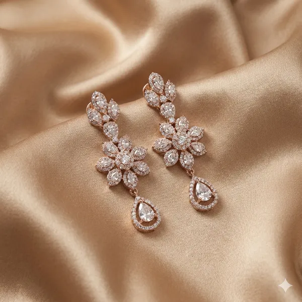 Rose_Gold_Diamond_And_Brass_Necklace_Set_For_Women